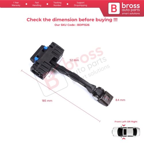 2 Pieces Front Door Stop Check Assy Limiter Strap for Seat Alhambra VW Sharan MK2 II 7N 2010-2023 7N0837249