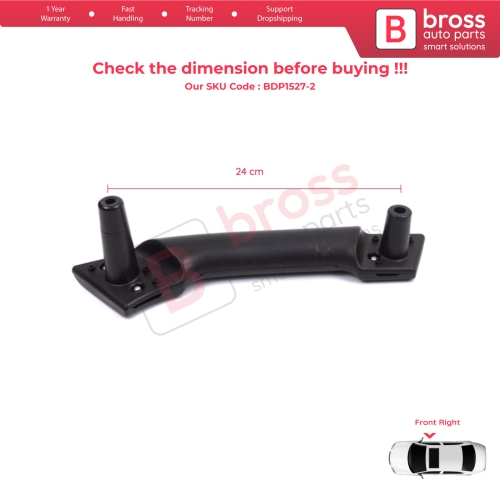 Front Right Inner Door Handle Grip Black for Renault Master MK3 Nissan NV400 Interstar Vauxhall Opel Movano B 8200730607