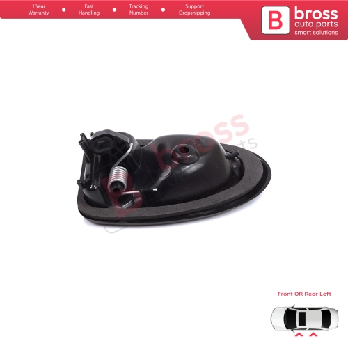 Inner Door Handle Left Black Rod Type for Renault Clio 2 Scenic Megane 1 Trafic Master 2 Mascott Logan 1 Movano Vivaro A Interstar Primastar 1 Daily 7700434716 
