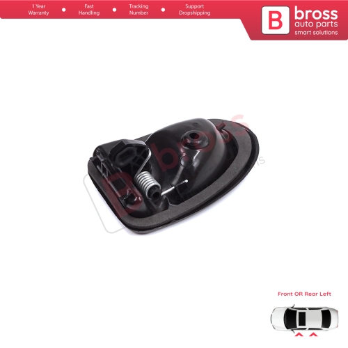 Inner Door Handle Left Black Rod Type for Renault Clio 2 Scenic Megane 1 Trafic Master 2 Mascott Logan 1 Movano Vivaro A Interstar Primastar 1 Daily 7700434716 