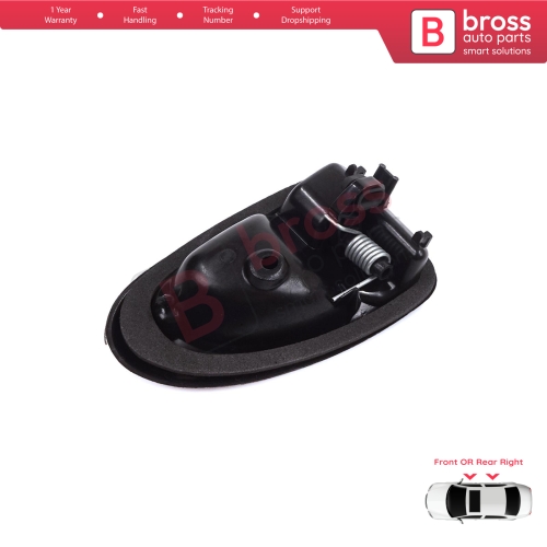 Inner Door Handle Right Black Rod Type for Renault Clio 2 Scenic Megane 1 Trafic Master 2 Mascott Logan 1 Movano Vivaro A Interstar Primastar 1 Daily 7700434717