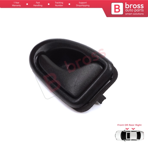 Inner Door Handle Right Black Rod Type for Renault Clio 2 Scenic Megane 1 Trafic Master 2 Mascott Logan 1 Movano Vivaro A Interstar Primastar 1 Daily 7700434717