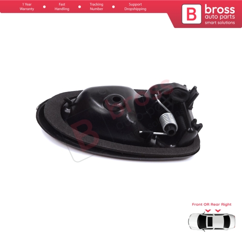 Inner Door Handle Right Black Rod Type for Renault Clio 2 Scenic Megane 1 Trafic Master 2 Mascott Logan 1 Movano Vivaro A Interstar Primastar 1 Daily 7700434717