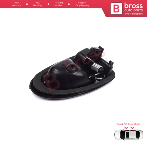 Inner Door Handle Right Black Rod Type for Renault Clio 2 Scenic Megane 1 Trafic Master 2 Mascott Logan 1 Movano Vivaro A Interstar Primastar 1 Daily 7700434717