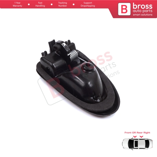 Inner Door Handle Right Black Rod Type for Renault Clio 2 Scenic Megane 1 Trafic Master 2 Mascott Logan 1 Movano Vivaro A Interstar Primastar 1 Daily 7700434717