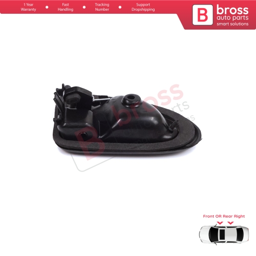 Inner Door Handle Right Black Rod Type for Renault Clio 2 Scenic Megane 1 Trafic Master 2 Mascott Logan 1 Movano Vivaro A Interstar Primastar 1 Daily 7700434717
