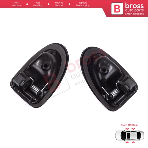 Inner Door Handle Right Left Black Rod Type for Renault Clio 2 Scenic Megane 1 Trafic Master 2 Mascott Logan 1 Movano Vivaro A Interstar Primastar 1 Daily 7700434716 7700434717