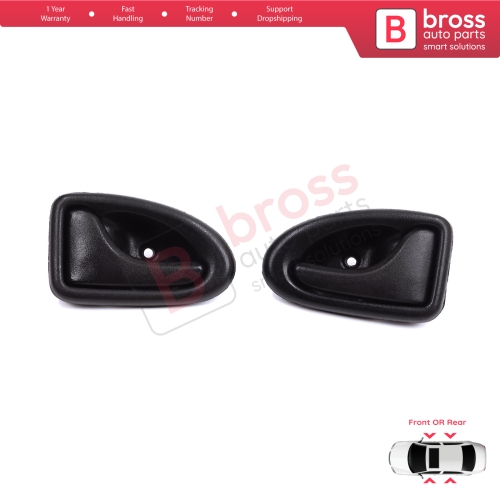 Inner Door Handle Right Left Black Rod Type for Renault Clio 2 Scenic Megane 1 Trafic Master 2 Mascott Logan 1 Movano Vivaro A Interstar Primastar 1 Daily 7700434716 7700434717
