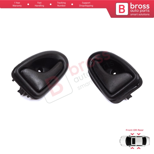 Inner Door Handle Right Left Black Rod Type for Renault Clio 2 Scenic Megane 1 Trafic Master 2 Mascott Logan 1 Movano Vivaro A Interstar Primastar 1 Daily 7700434716 7700434717