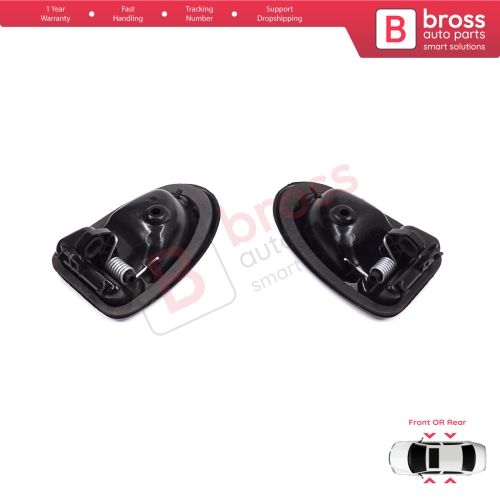 Inner Door Handle Right Left Black Rod Type for Renault Clio 2 Scenic Megane 1 Trafic Master 2 Mascott Logan 1 Movano Vivaro A Interstar Primastar 1 Daily 7700434716 7700434717