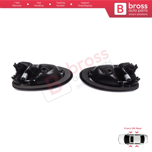 Inner Door Handle Right Left Black Rod Type for Renault Clio 2 Scenic Megane 1 Trafic Master 2 Mascott Logan 1 Movano Vivaro A Interstar Primastar 1 Daily 7700434716 7700434717