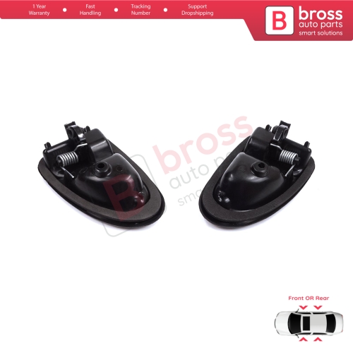 Inner Door Handle Right Left Black Rod Type for Renault Clio 2 Scenic Megane 1 Trafic Master 2 Mascott Logan 1 Movano Vivaro A Interstar Primastar 1 Daily 7700434716 7700434717