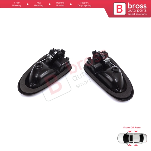 Inner Door Handle Right Left Black Rod Type for Renault Clio 2 Scenic Megane 1 Trafic Master 2 Mascott Logan 1 Movano Vivaro A Interstar Primastar 1 Daily 7700434716 7700434717