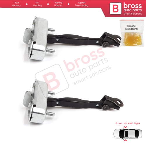 2 Pieces Front Door Stop Check Assy Limiter Strap for Toyota Corolla E120 2000-2007 Verso MK1 2001-2004 68610-12170