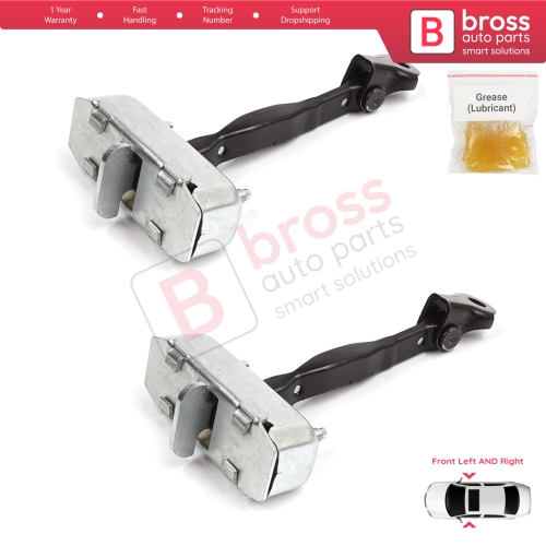2 Pieces Front Door Stop Check Assy Limiter Strap for Toyota Corolla E120 2000-2007 Verso MK1 2001-2004 68610-12170
