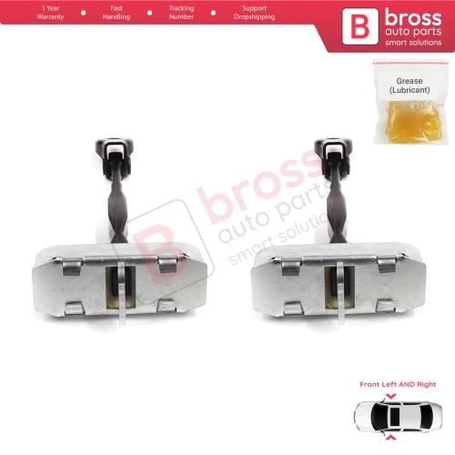 2 Pieces Front Door Stop Check Assy Limiter Strap for Toyota Corolla E120 2000-2007 Verso MK1 2001-2004 68610-12170