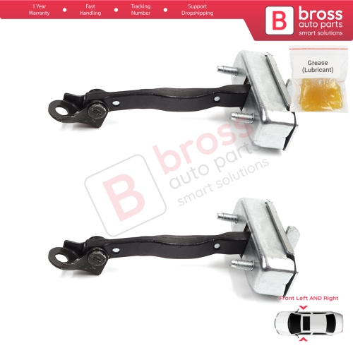 2 Pieces Front Door Stop Check Assy Limiter Strap for Toyota Corolla E120 2000-2007 Verso MK1 2001-2004 68610-12170