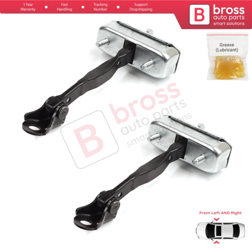 2 Pieces Front Door Stop Check Assy Limiter Strap for Toyota Corolla E120 2000-2007 Verso MK1 2001-2004 68610-12170