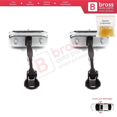 2 Pieces Front Door Stop Check Assy Limiter Strap for Toyota Corolla E120 2000-2007 Verso MK1 2001-2004 68610-12170