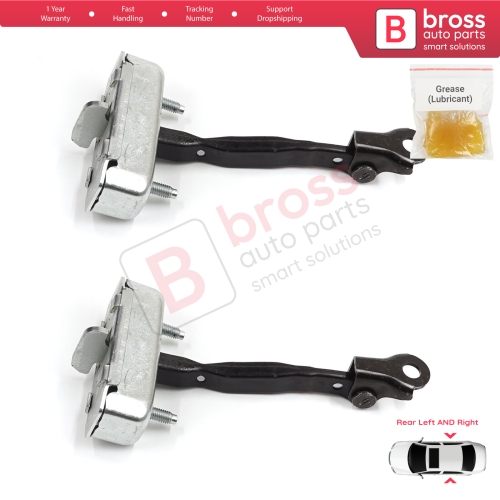 2 Pieces Rear Door Stop Check Assy Limiter Strap for Toyota Corolla E120 2000-2007 Verso MK1 2001-2004 Wish AE10 2003–2009 6863012090