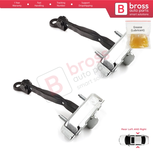 2 Pieces Rear Door Stop Check Assy Limiter Strap for Toyota Corolla E120 2000-2007 Verso MK1 2001-2004 Wish AE10 2003–2009 6863012090