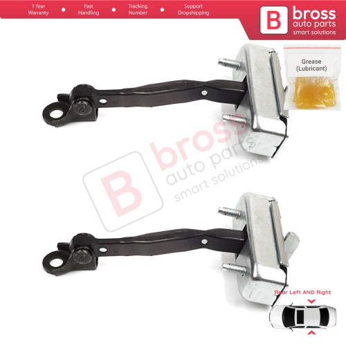 2 Pieces Rear Door Stop Check Assy Limiter Strap for Toyota Corolla E120 2000-2007 Verso MK1 2001-2004 Wish AE10 2003–2009 6863012090