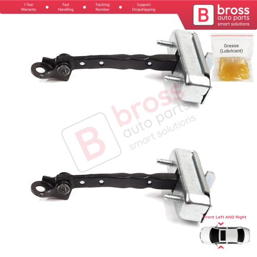 2 Pieces Front Door Stop Check Assy Limiter Strap for Toyota Corolla MK10 E15 2006-2013 6861002130