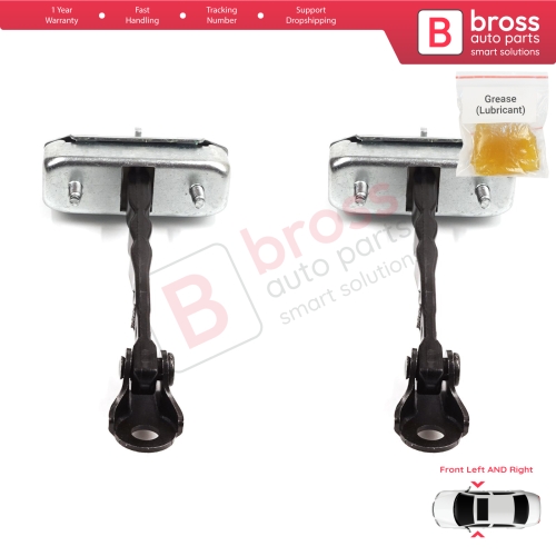 2 Pieces Front Door Stop Check Assy Limiter Strap for Toyota Corolla MK10 E15 2006-2013 6861002130