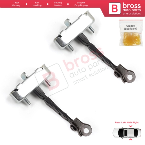 2 Pieces Rear Door Stop Check Assy Limiter Strap for Toyota Corolla MK10 E15 2006-2013 6863002130