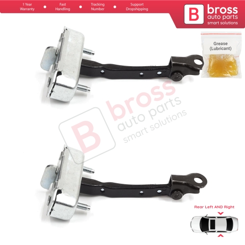 2 Pieces Rear Door Stop Check Assy Limiter Strap for Toyota Corolla MK10 E15 2006-2013 6863002130