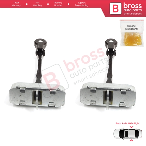 2 Pieces Rear Door Stop Check Assy Limiter Strap for Toyota Corolla MK10 E15 2006-2013 6863002130