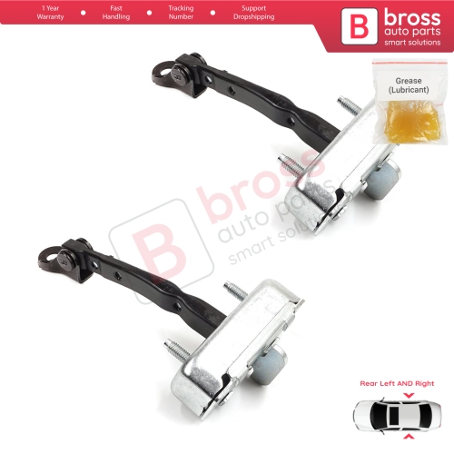 2 Pieces Rear Door Stop Check Assy Limiter Strap for Toyota Corolla MK10 E15 2006-2013 6863002130