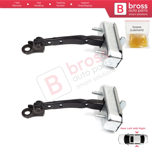 2 Pieces Rear Door Stop Check Assy Limiter Strap for Toyota Corolla MK10 E15 2006-2013 6863002130