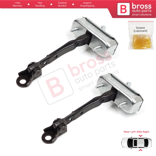 2 Pieces Rear Door Stop Check Assy Limiter Strap for Toyota Corolla MK10 E15 2006-2013 6863002130