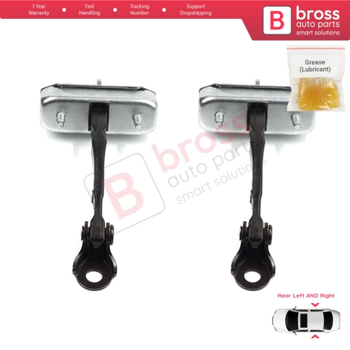 2 Pieces Rear Door Stop Check Assy Limiter Strap for Toyota Corolla MK10 E15 2006-2013 6863002130