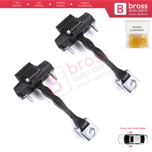 2 Pieces Front Door Stop Check Assy Limiter Strap for Fiat 500 E 332 Electric 52192408