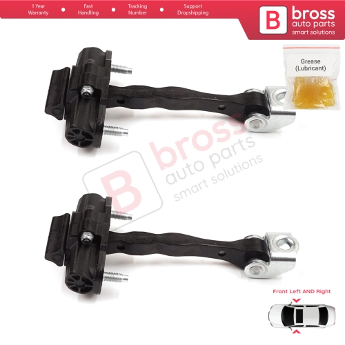 2 Pieces Front Door Stop Check Assy Limiter Strap for Fiat 500 E 332 Electric 52192408