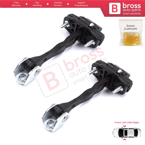 2 Pieces Front Door Stop Check Assy Limiter Strap for Fiat 500 E 332 Electric 52192408