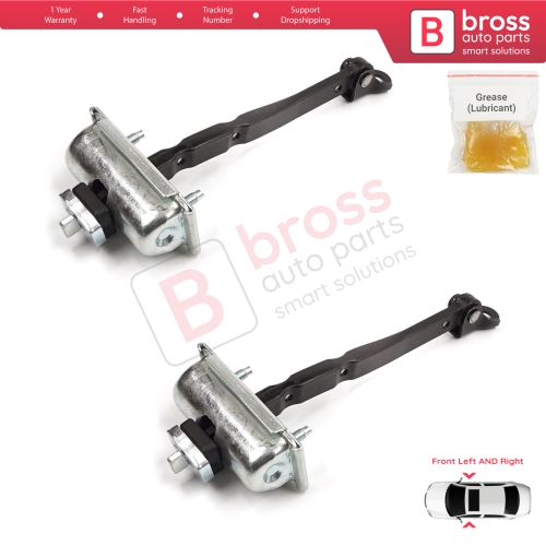 2 Pieces Front Door Stop Check Assy Limiter Strap for Renault Kangoo MK3 XFK FFK KFK 2021-On 804309303R