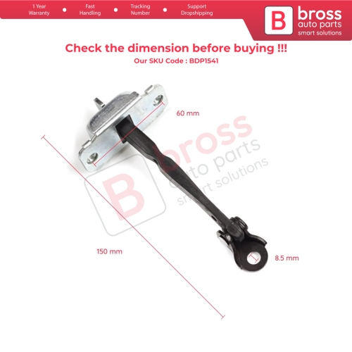 Rear Door Stop Check Assy Limiter Strap for Hyundai Accent MK4 RB RC 2011-2018 4/5 Door 79480-0U000