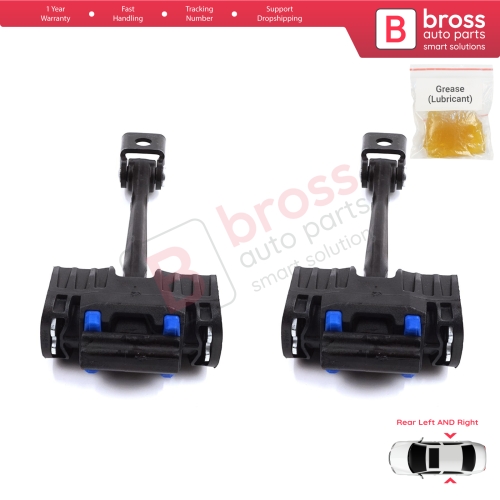 2 Pieces Rear Door Stop Check Assy Limiter Strap for BMW 3 Series E90 E91 2004-2012 51227176808