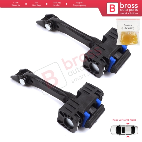 2 Pieces Rear Door Stop Check Assy Limiter Strap for BMW 3 Series E90 E91 2004-2012 51227176808