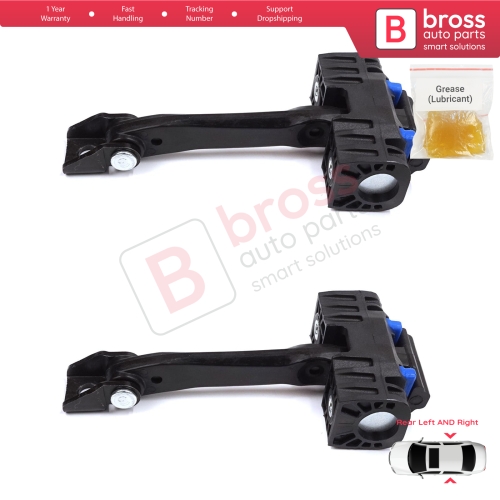 2 Pieces Rear Door Stop Check Assy Limiter Strap for BMW 3 Series E90 E91 2004-2012 51227176808