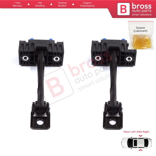 2 Pieces Rear Door Stop Check Assy Limiter Strap for BMW 3 Series E90 E91 2004-2012 51227176808