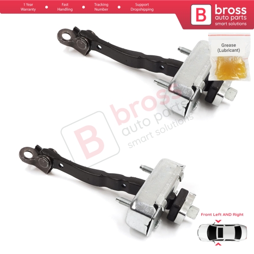 2 Pieces Front Door Stop Check Assy Limiter Strap for Toyota Avensis MK3 T27 T270 2009-2018 68610-05052