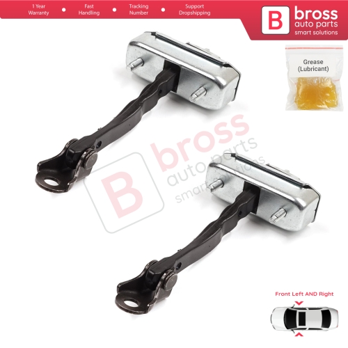 2 Pieces Front Door Stop Check Assy Limiter Strap for Toyota Avensis MK3 T27 T270 2009-2018 68610-05052