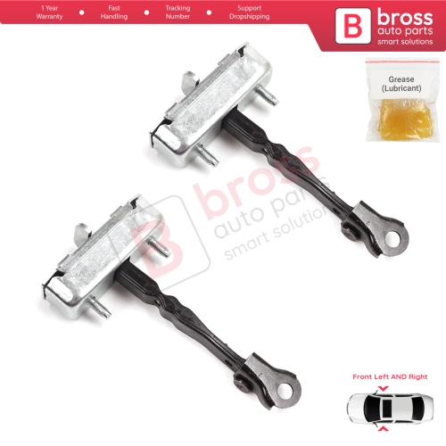 2 Pieces Front Door Stop Check Assy Limiter Strap for Toyota Auris MK1 E150 E15 2007-2012 68610-02111