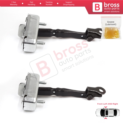2 Pieces Front Door Stop Check Assy Limiter Strap for Toyota Auris MK1 E150 E15 2007-2012 68610-02111