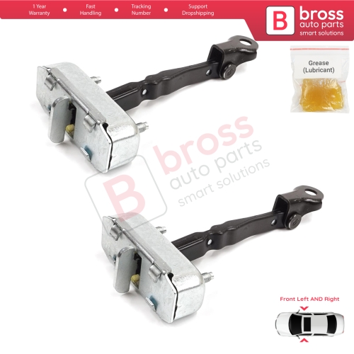 2 Pieces Front Door Stop Check Assy Limiter Strap for Toyota Auris MK1 E150 E15 2007-2012 68610-02111