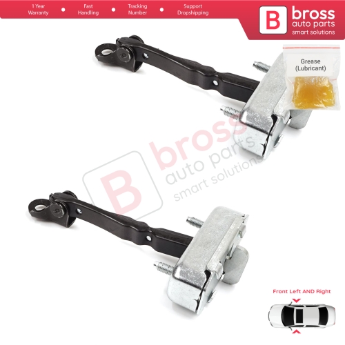2 Pieces Front Door Stop Check Assy Limiter Strap for Toyota Auris MK1 E150 E15 2007-2012 68610-02111